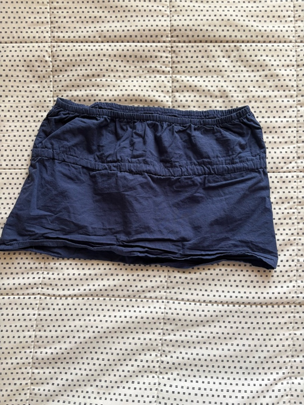 Edikted Navy Drawstring Crop Top - Picture 2 of 3